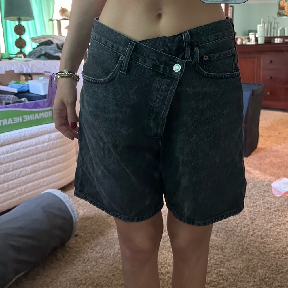 Agolde Black Jean Shorts